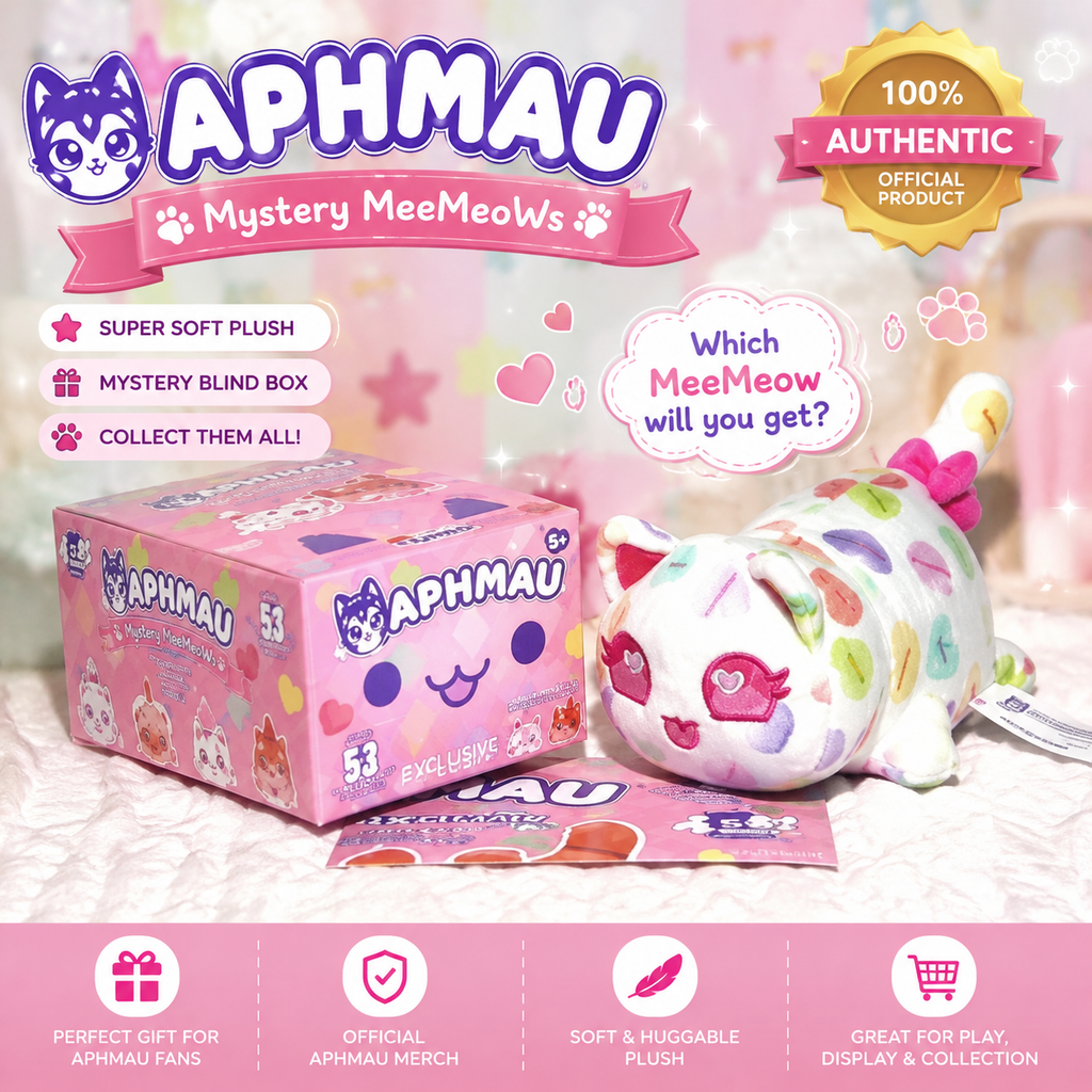 Aphmau MeeMeow 6" Plush/ Valentines/ Love Edition/ Candy Hearts