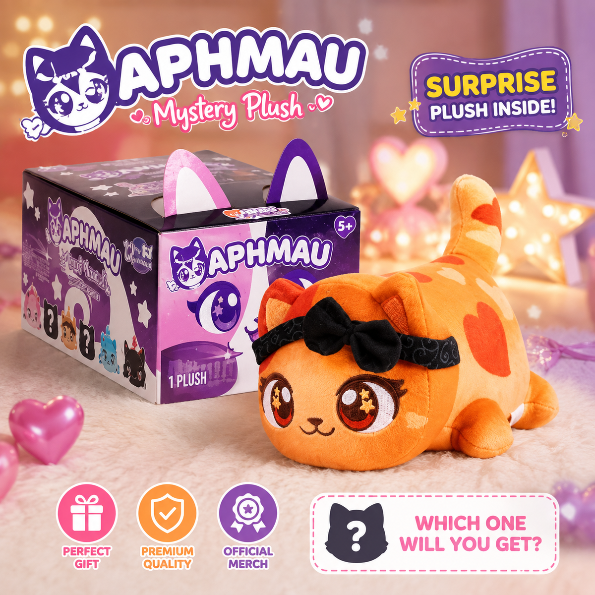 2026 Aphmau Mystreet Series Meemeows Plush "Lucinda Cat"- NEW!! opened to reveal