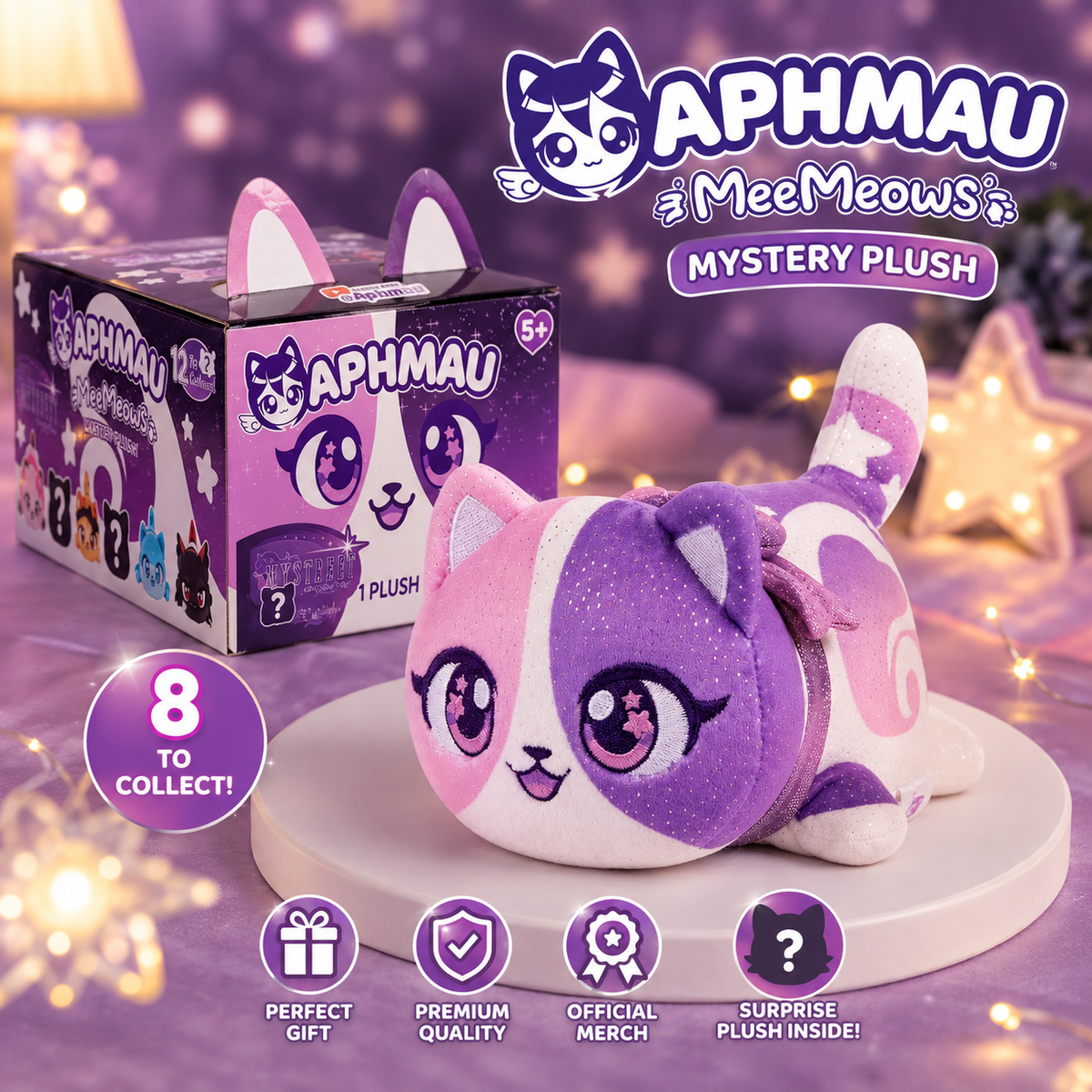 2026 Aphmau Mystreet Series Meemeows Plush "Aphmau Cat"- NEW!! opened to reveal