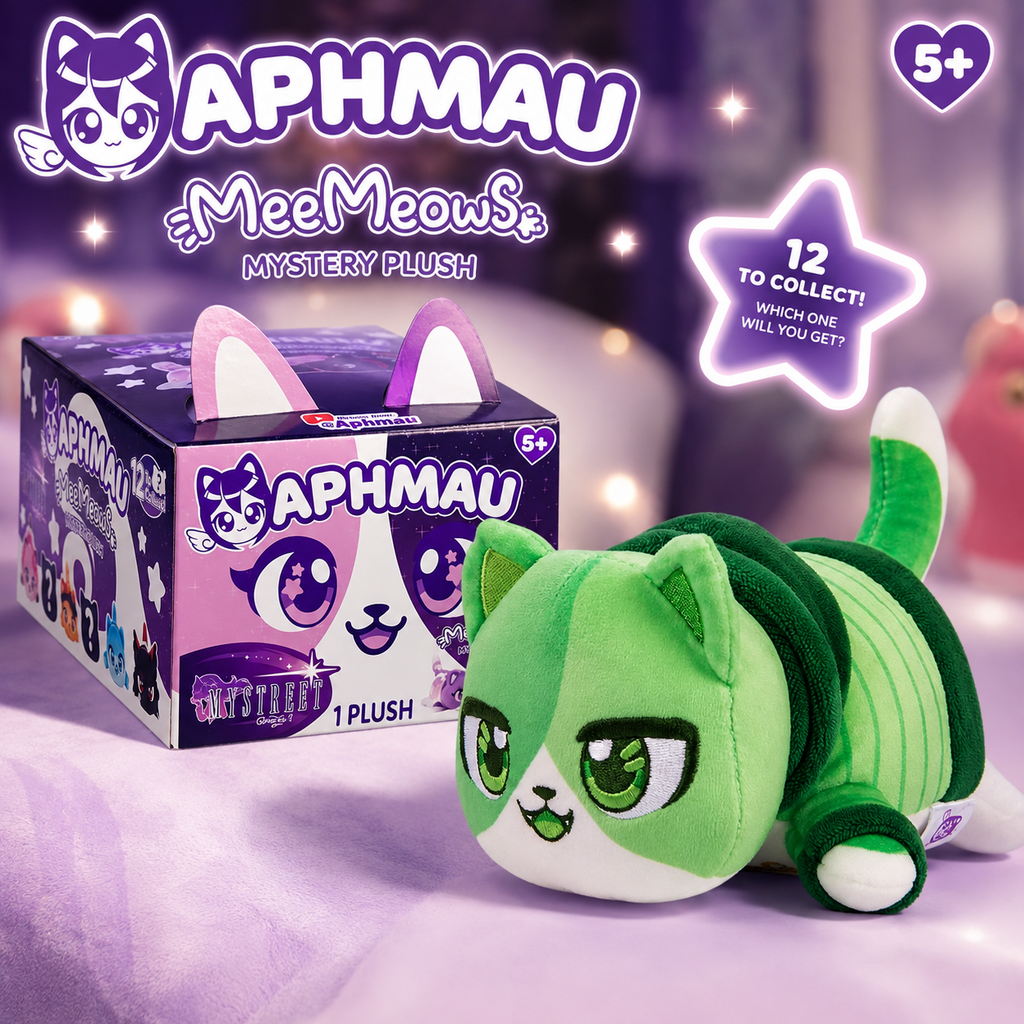 2026 Aphmau Mystreet Series Meemeows Plush "Travis Cat"- NEW!! opened to reveal