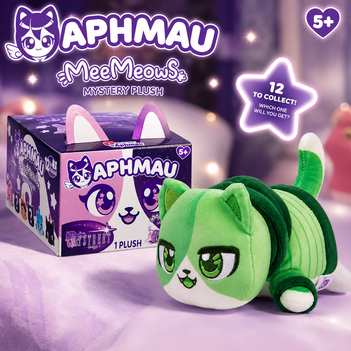2026 Aphmau Mystreet Series Meemeows Plush "Travis Cat"- NEW!! opened to reveal