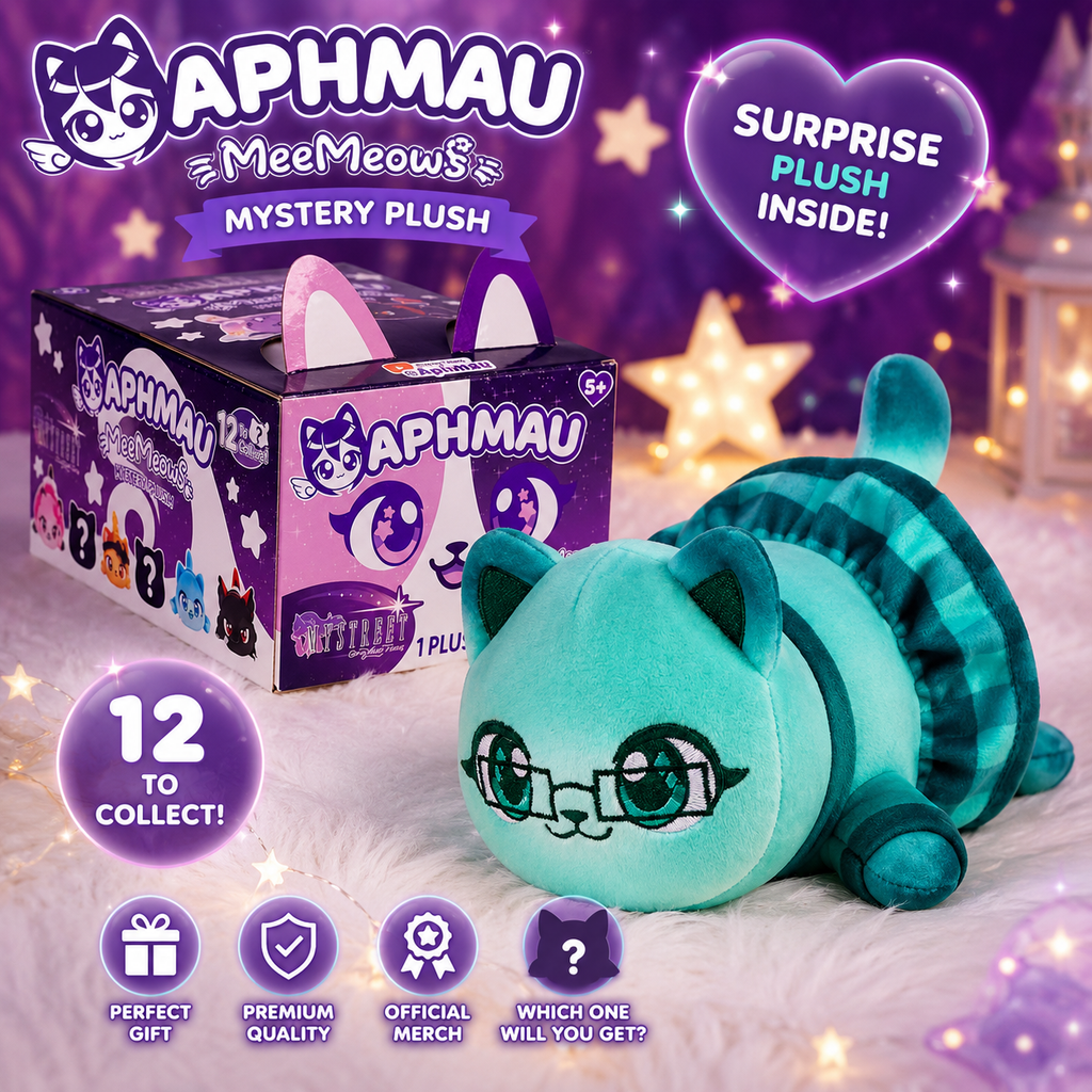 2026 Aphmau Mystreet Series Meemeows Plush "Kim Cat"- NEW!! opened to reveal