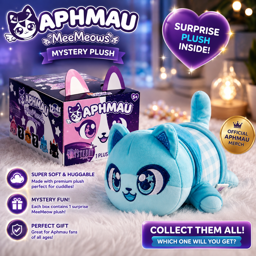 2026 Aphmau Mystreet Series Meemeows Plush "Garroth Cat"- NEW!! opened to reveal